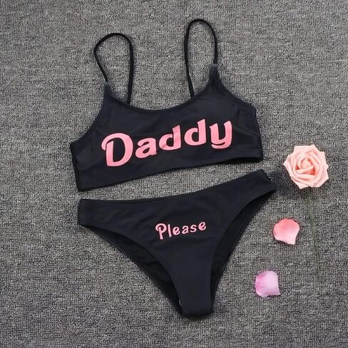 SINGUYUN Yes Daddy طقم حمالة صدر ولباس داخلي ملابس سباحة أنيمي بيكيني تأثيري الملابس الداخلية مجموعات الملابس الداخلية in Kuwait