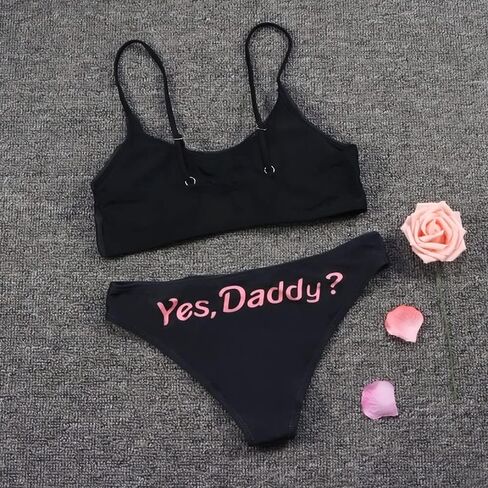 SINGUYUN Yes Daddy طقم حمالة صدر ولباس داخلي ملابس سباحة أنيمي بيكيني تأثيري الملابس الداخلية مجموعات الملابس الداخلية in Kuwait