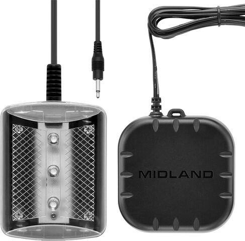 Midland® - مجموعة حزمة SBNDL - ضوء ستروب STR180 وهزاز وسادة SHKR100 مع كابل Y - تنبيه مرئي - جاهز للاستخدام - إشعار تنبيه الطوارئ in Saudi Arabia