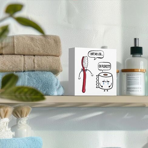 Hello Sweet Cheeks Bathroom Decor, Bathroom Signs Decor, Black and White Bathroom Decor, Funny Bathroom Decor, Bathroom Decor for Shelves, Wooden Box Decor Sign for Home Farmhouse Living Room Table in Saudi Arabia