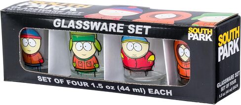 Silver Buffalo SpongeBob SquarePants Poses Floral Krabby Patty 4-Pack Mini Glass Set, 1.5 Ounces in Saudi Arabia
