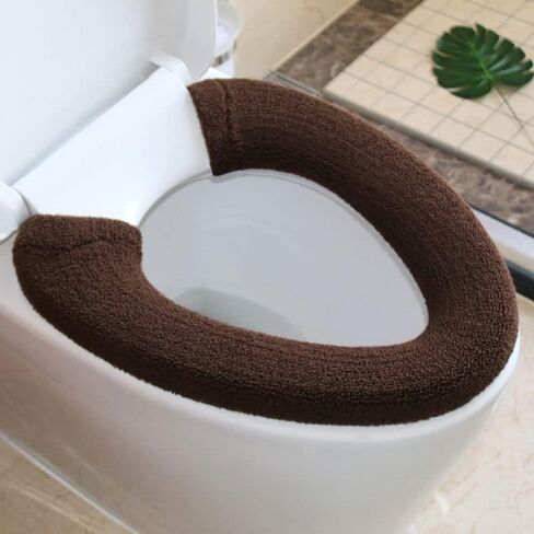 2Pieces Thicker Bathroom Soft Toilet Seat Cover Pad Toilet Lid Cover Cushion Soft Thicker Stretchable in Saudi Arabia