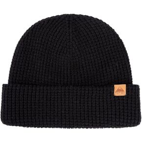 Oversized L/XL/XXL Merino Wool Blend Waffle Beanie No Lined Hat Warm Skull Watch Cap Winter