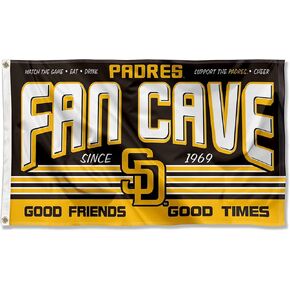 WinCraft San Diego Padres Fan Man Cave Banner Flag in Saudi Arabia