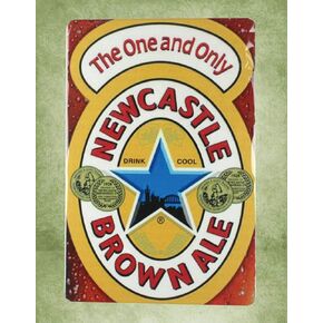 Metal Sign 8 x 12inch - Newcastle Brown Ale Vintage Look tin Sign Wall Decoration Bar Cafe Home Decor Reproductions Wholesale