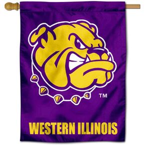 Western Illinois Leathernecks House Flag Banner