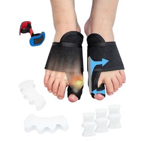 Toe Spacers- 11Pcs Bunion Corrector Training Recovery Kit with Toe Separators, Toe Stretcher Bands, Toe Spreaders for Women & Men bunion fix, Pain Relief