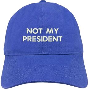 Trendy Apparel Shop Not My President Embroidered Soft Low Profile Adjustable Cotton Cap