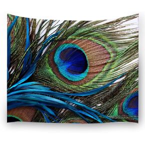 goodbath Peacock Feather Tapestry, Indian Hippie Tapestries Bohemian Mandala Wall Hangings for Bedroom Living Room Dorm (80 x 60)