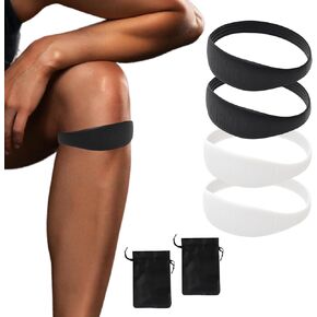 Knee Support Bands, 4 Pack Patella Straps for Tendonitis Knee Pain Relief, Non-Slip Silicone Knee Braces with Travel Bags (Pink/White) in Saudi Arabia