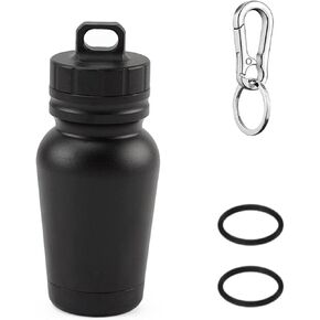 4Pcs Pill Organizer Keychain Alloy Container Medicine Box, Large Capacity Portable Waterproof Pill Holder Case Outdoor Camping Travel