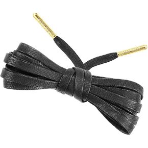 Shoelaces 1 Pair Premium Waxed Shoe Laces with Gold Tips