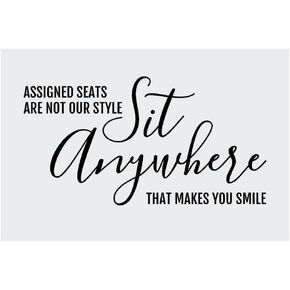 Sit Anywhere Wedding Ceremony Sign