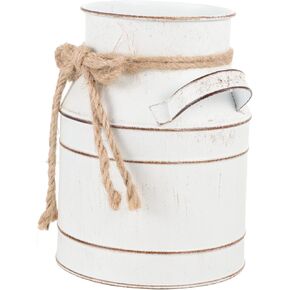 Galvanized Metal Bucket Planter with Handle Rustic Plant Pot for Decoration Vintage Style Basket for Use Farmhouse Decor