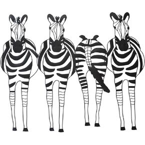 Design Toscano MH2089 Static Stripes Sculptural Zebra Wall Frieze,Black