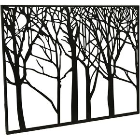 Deco 79 Metal Tree Home Wall Decor Wall Sculpture, Wall Art 40" x 1" x 32", Black