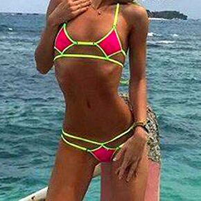 Womens Exotic Micro Bikini Set Sunbath Beach Swimming Swimwear G-String Swimsuit