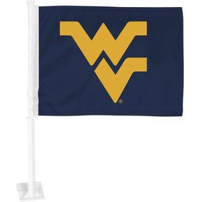 FANMATS 41709 West Virginia Mountaineers Car Flag 2-pk