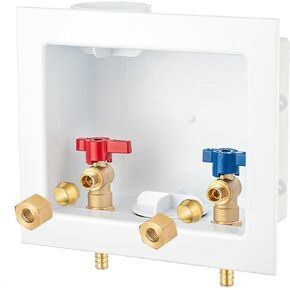 Faucet Outlet Box Crimp PEX-B, Inlet 1/2 inch PEX-B F1807 Crimp Barb x Outlet 3/8 inch Compression LI-SLTH-520