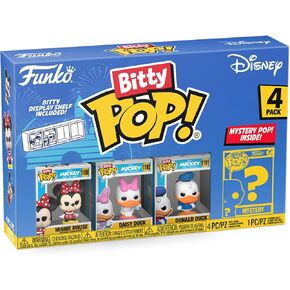 Funko Bitty Pop! Disney Mini Collectible Toys - Sorcerer Mickey Mouse, Dale, Princess Minnie Mouse & Mystery Chase Figure (Styles May Vary) 4-Pack