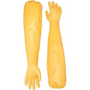 Showa Atlas 772 M Nitrile Elbow Length Chemical Resistant Gloves, 26", Yellow