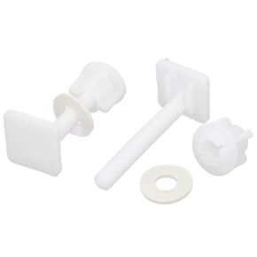 uxcell 9mm Thread Square Shaped Toilet Seat Hinge Bolts Nuts White 2pcs