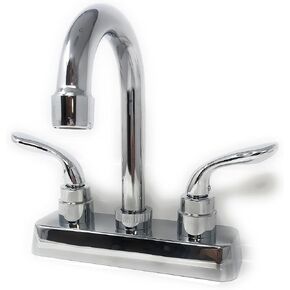 4" Faucet Bathroom Bar Utility Sink Plastic Chromed, 2 ADA Push Handles [PRO-3735P] - Grifo de Plastico de Calidad para baño o cocina