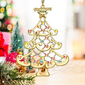 H&D HYALINE & DORA 2024 Annual Christmas Ornaments Silver Snowflake Ornaments Snowflake Hanging Ornaments for Christmas Tree Winter Home Holiday