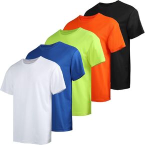 TanBridge Sweat Wicking Exercise UV Shirts for Men Short Sleeve Quick Dry Breathable T-Shirts Athletic Running Gym Sport