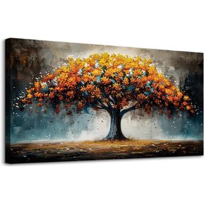 KELIYUAN Large Canvas Wall Art For Living Room Farmhouse Wall Decor For Bedroom Office Decorations Abstract Wall Paintings Tree Landscape Wall Pictures Artwork Modern Home Decor Posters 20x40In