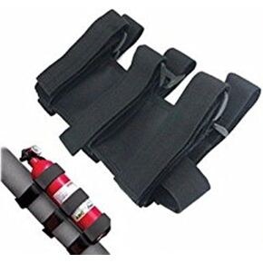 XYZCTEME Fire Extinguisher Holder, ATV/UTV Interior Roll Bar Trim Kit (Black)