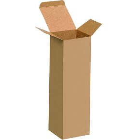Aviditi RTS20 Reverse Tuck Folding Cartons, 2 1/2" x 2 1/2" x 8", Kraft (Pack of 250)