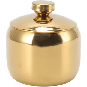 Stainless Steel Condiment Pot, Gold Seasoning Jar Bottle with Lid, Spice Salt Pepper Sugar Storage Container for Home Kitchen(Gold)