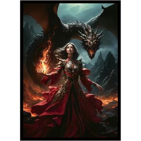 MTG Card Sleeves - Feel My Wrath - 100ct Matte Art Card Sleeves, Perfect for MTG, TCG Cards