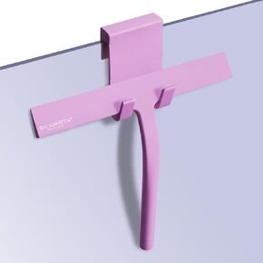 Silicone Rubber Blade Shower Squeegee 9" in Width Window Squeegee Car Squeegee Squeegee Bathroom Shower Squeegee Clear Glass Wall Cleaner for Shower, Glass - Pink