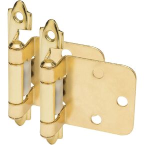 10 Pair Pack - Cosmas 15539-BB Brushed Brass Hinge Variable Overlay (Pair) [15539-BB]