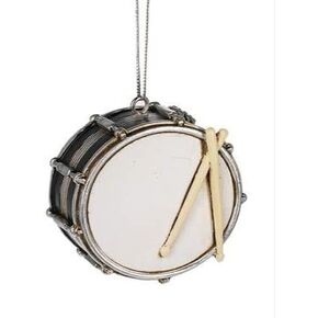 Black Snare Drum Christmas Tree Ornament