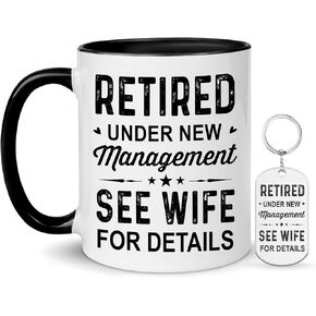 Hyturtle Funny Retirement Mug Gift For Grandma, Retired Under New Management See Grandkids For Details Coffee Mug 11oz, Retirement Gifts, Retired Gifts Mom Nana Women Grandma On Birthday Christmas
