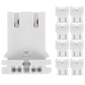 OSALADI 10 Pack Non- shunted Turn- Type T8 T12 Lamp Holder U- Shaped Fluorescent Lamp Socket Holder for Fluorescent Tube Light