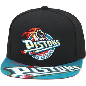 قبعة ميتشل آند نيس ديترويت بيستونز NBA Swingman Pop Snapback قابلة للتعديل - أسود