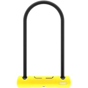 ABUS 402 Round Shackle Bicycle U Lock - 9in/11mm - Yellow - w/ SH34 Bracket - 867422