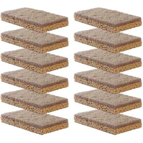 Sisal Sponges Kitchen 12-Pack,Natural Eco Friendly Non-Scratch scouring pad,Biodegradable Sisal Scrubber,Dish Sponges for Kitchen