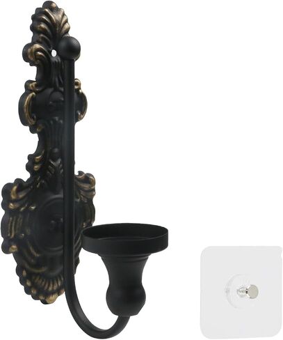Oedema Wall Sconces Candle Holder Metal Wall Decoration Mounted Candle Holder Candle Sconces for Living Room, Bathroom, Dining Room, Gold in Saudi Arabia
