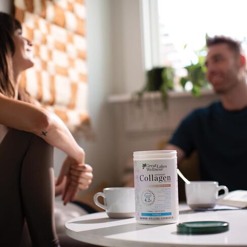 مسحوق ببتيدات الكولاجين من Great Lakes Wellness للبشرة والشعر والأظافر والمفاصل والهضم - نكهات متنوعة - سريع الذوبان متحلل مائيًا، غير معدّل وراثيًا، كوشير - 6 أعواد - قد تختلف التعبئة والتغليف in Saudi Arabia
