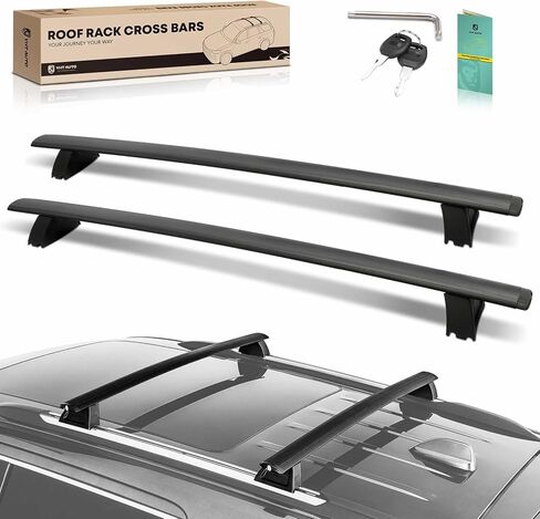 YHTAUTO Roof Rack Cross Bars Fit 11-21 Jeep Grand Cherokee, For Flush Side Rails with Fix Points/Grooved Side Rails, 165 lbs T6063 Aluminum Crossbars Anti-Theft Anti-Rust Rooftop Cargo Carrier Luggage in Saudi Arabia