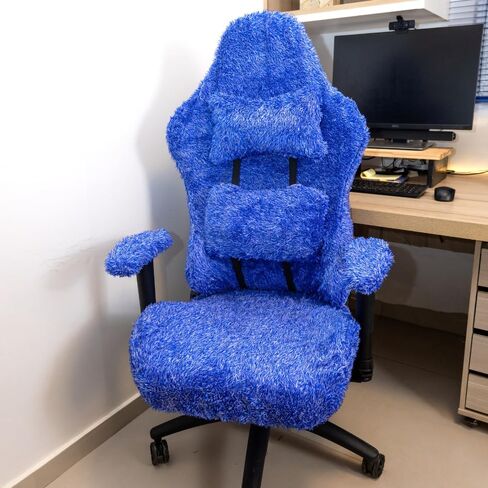 D. Vieira Têxtil & Decor Gamer Chair Cover Slipcover Seat Cover Arm Cover Green Blue Pink White Black Velvet in Saudi Arabia