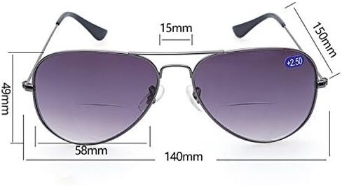 Bifocal Sunglasses With Readers Gradient Lens UV400 Reading Glasses in Saudi Arabia