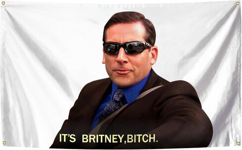 GLoGi Fun It's Britney Bit-ch Pattern Michael Tapestry 3X5 Feet Home Decoration Tapestry Bedroom, Living Room, University Dormitory Decoration Available for Indoor and Outdoor Use in Saudi Arabia