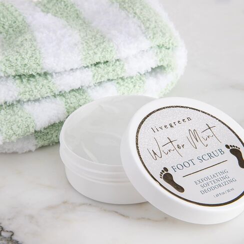 Live Green Bath and Body Present Set- Foot Spa Set with Fuzzy Socks, Lotion, and Scrub, Honey Almond in Saudi Arabia
