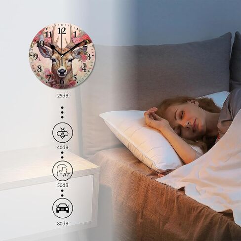 Modern Wall Clocks Non-Ticking Silent Battery Operated Analog Clock Decor Wall Clocks for Bathroom-Music Guitar on Blue Wooden(10inch) in Saudi Arabia